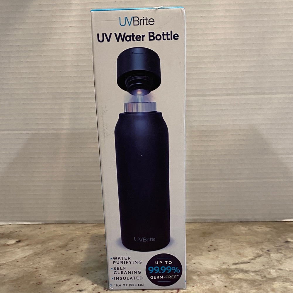 UVBrite UV Water Bottle - Black